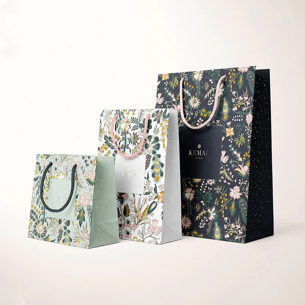 Paper Bags with Handles and Logo