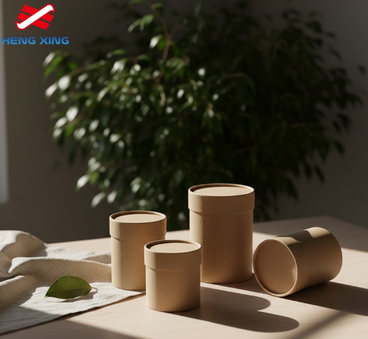 cylindrical cardboard box